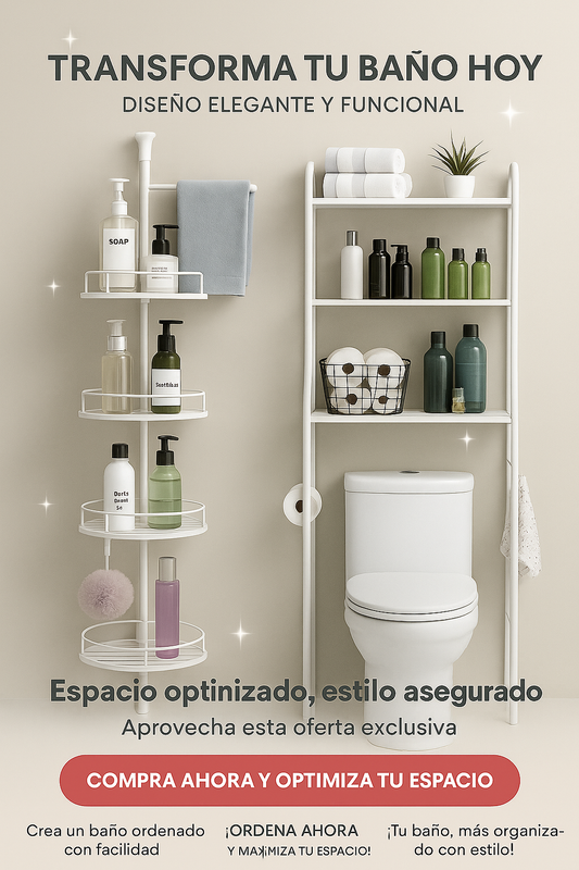 SUPER PACK ESQUINERO Y ORGANIZADOR DE BAÑO.